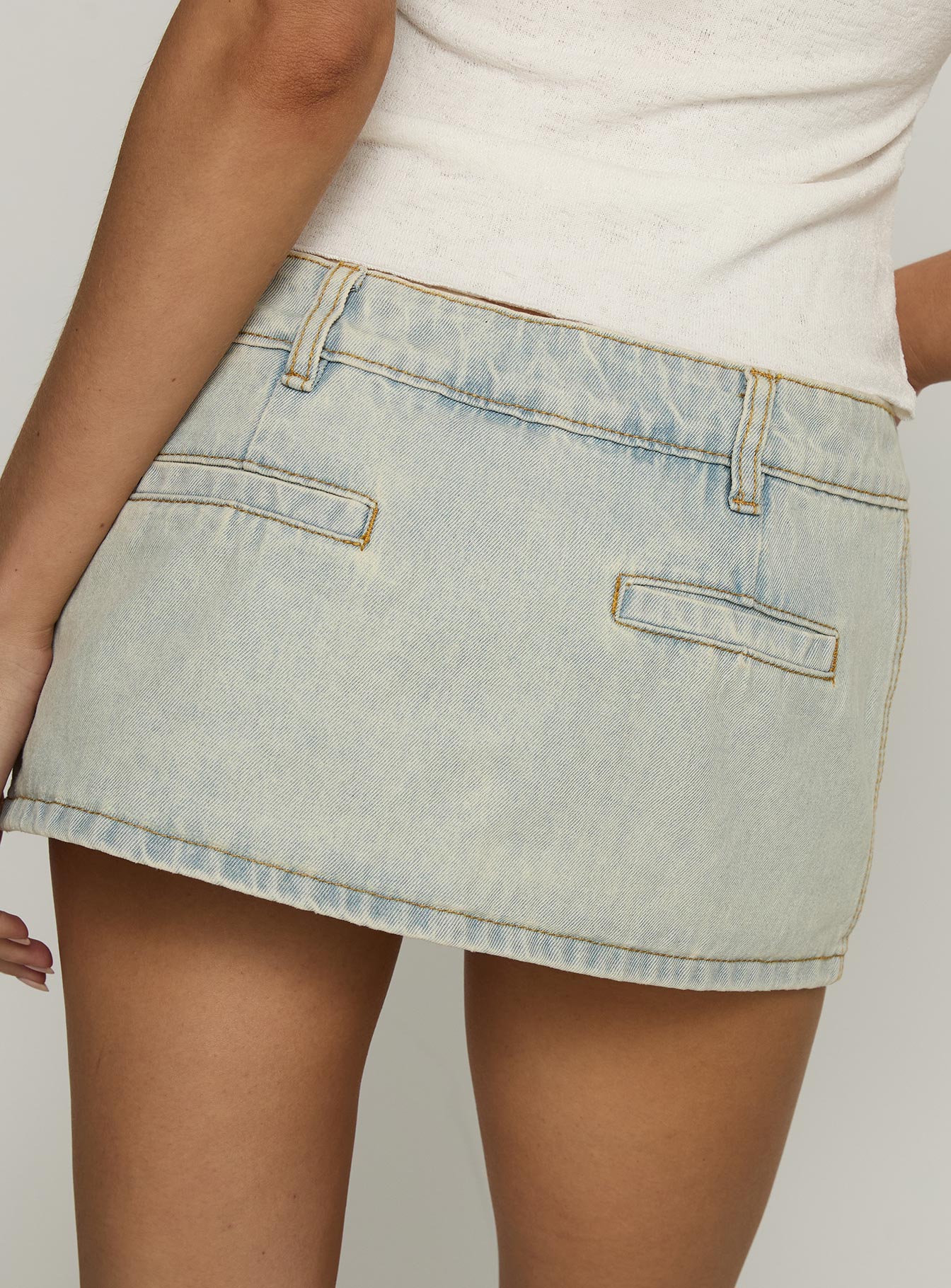 Rhode Mini Skort Light Denim