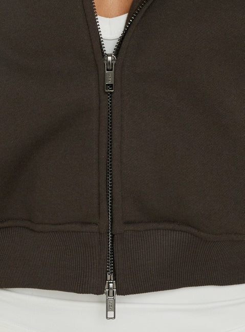 Zellah Double Ended Zipper Hoodie Iron Grey