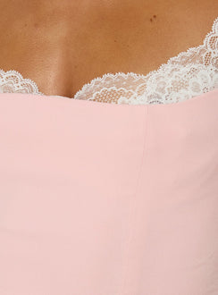 Renaissance Corset Top Pink / White