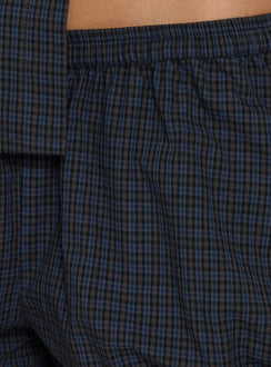 Amorah Bubble Mini Shorts Navy Check