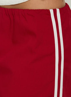 Torrance Sporty Skort Red / White