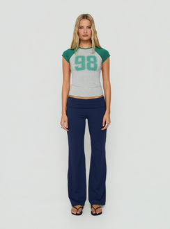 98 Classics Raglan Graphic Top Green / Grey