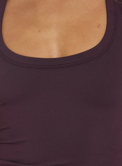 Daily Define Racerback Tank Top Aubergine
