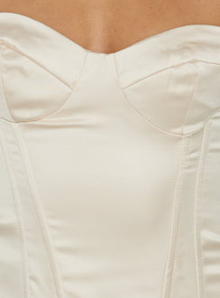 Selesta Structured Bustier Top Champagne