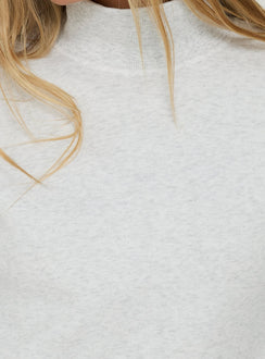 Anyya Funnel Neck Crew Jumper Grey Marle