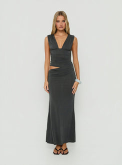 Evelen Thick Strap Maxi Dress Grey