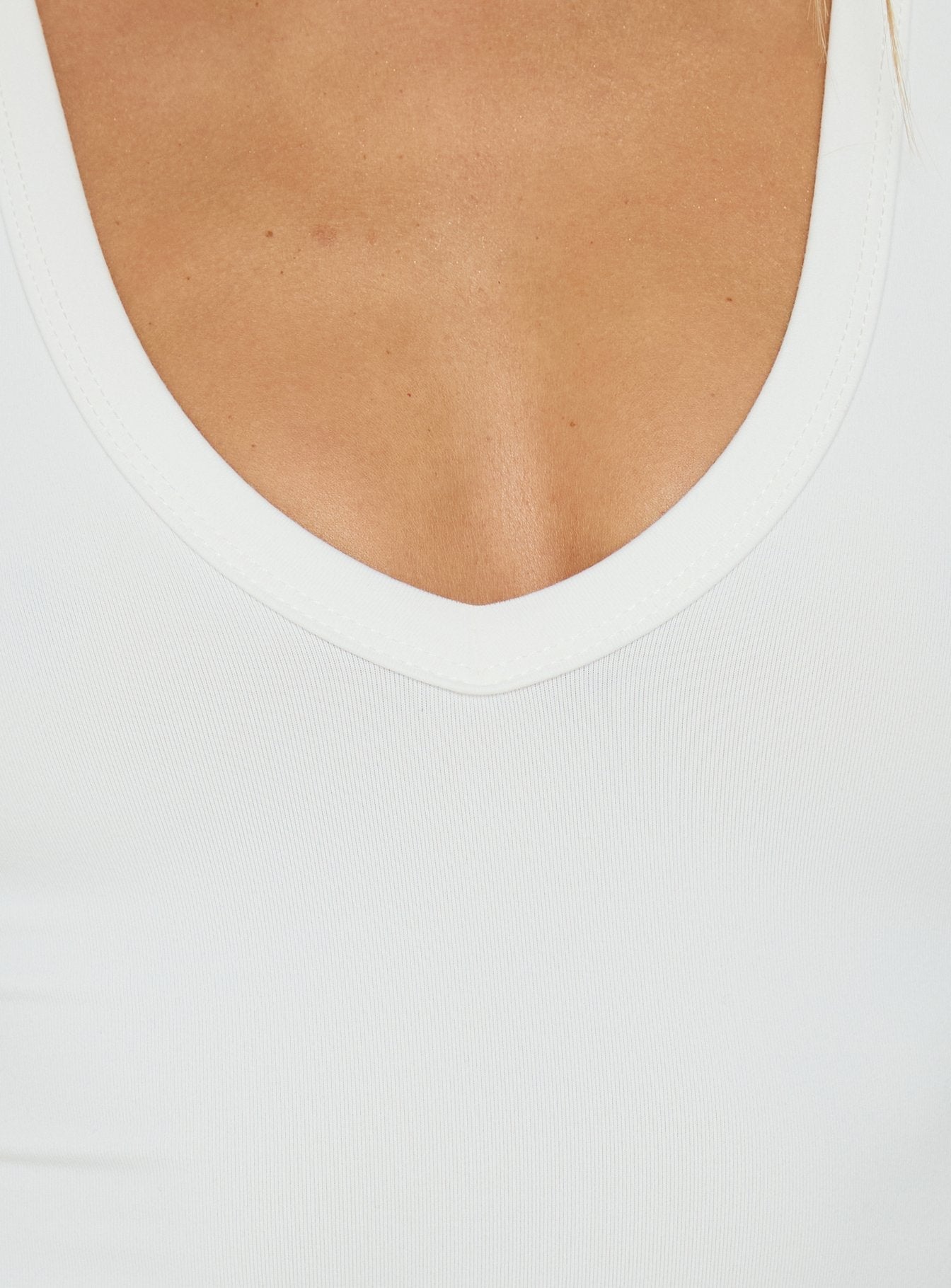 Daily Define Thick Strap Tank Top White