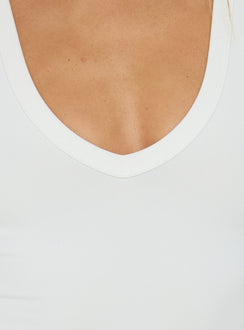 Daily Define Thick Strap Tank Top White