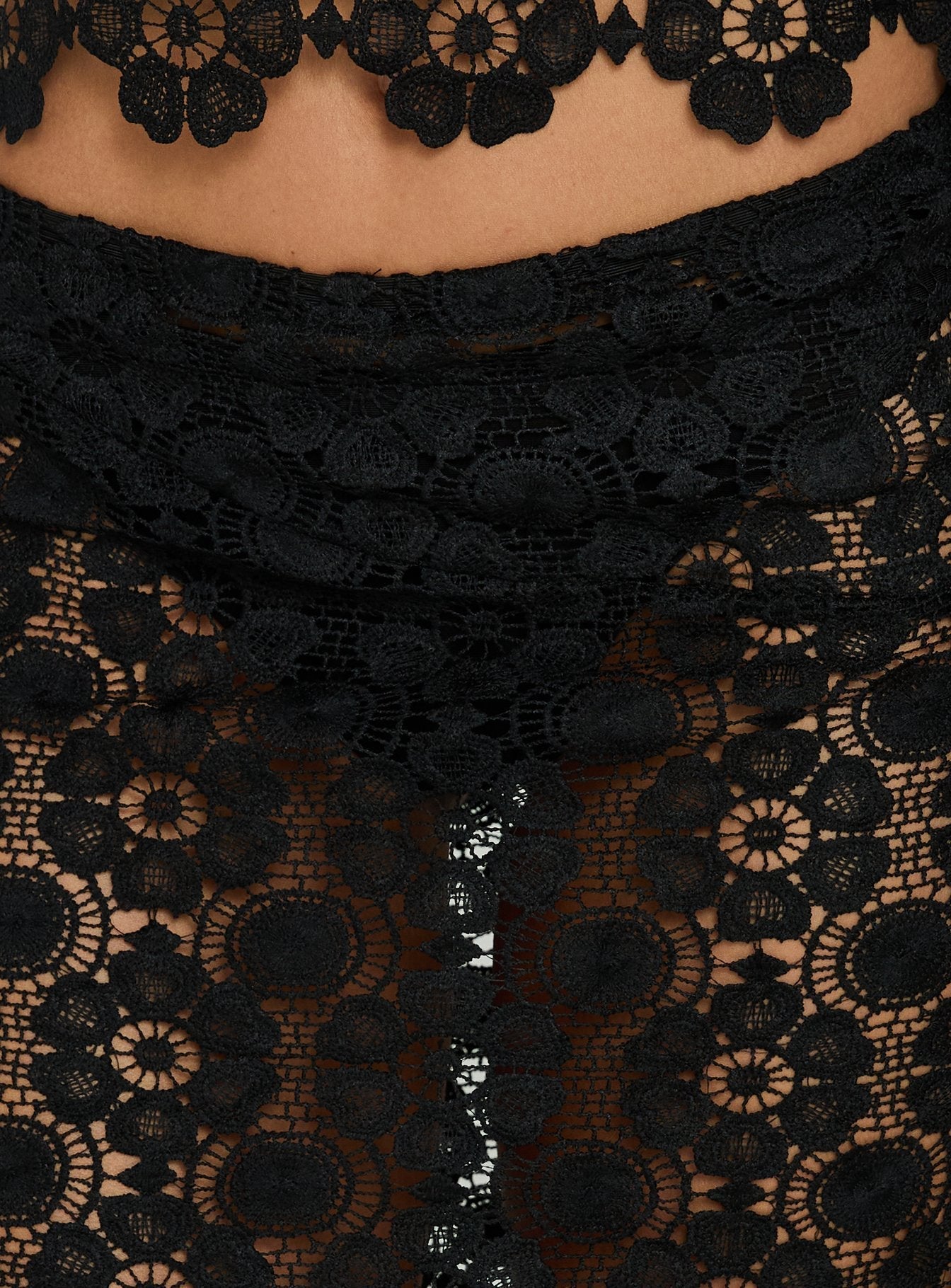 Trophy Sheer Midi Skirt Black
