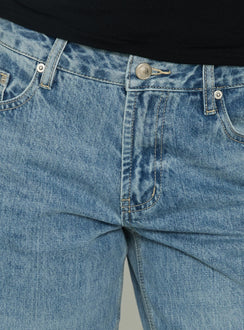 Serenitia Mid Rise Relaxed Jeans Bright Blue