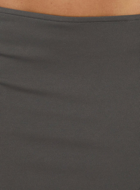 Aviza Asymmetrical Midi Skirt Grey