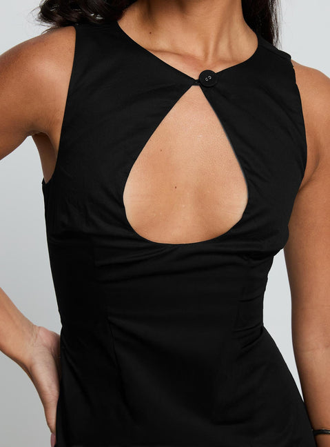 Etiquette Romper Black