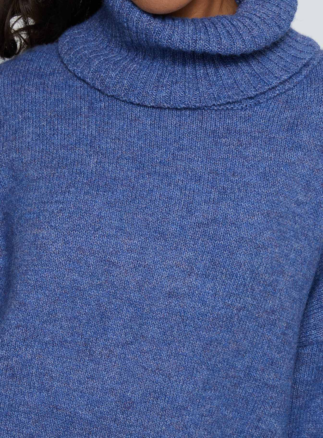 Zephry Turtleneck Knit Sweater Blue