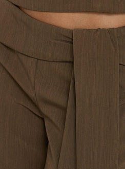 Wild Haze Tie Waist Pants Dark Green