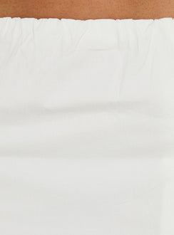 Lunea Concealed Waistband Mini Skirt White