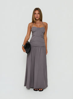 Marguerite Halter Maxi Dress Storm