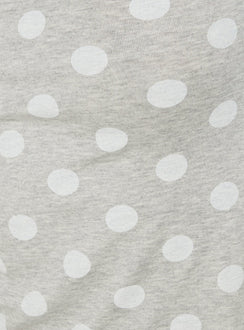 Fabella 3/4 Sleeve Raglan Top Grey Polka / Blue