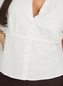 What A Show Button Up Top White Curve