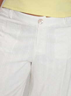 Vendi Low Rise Pant White Curve