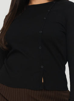 Passoni Long Sleeve Top Black Curve