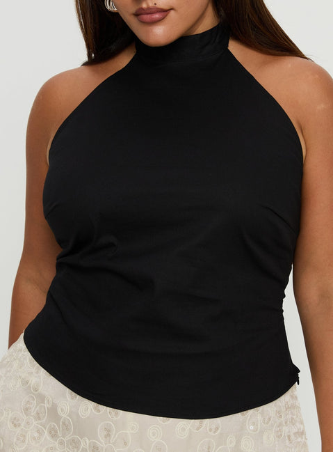 Merril Halter Top Black Curve