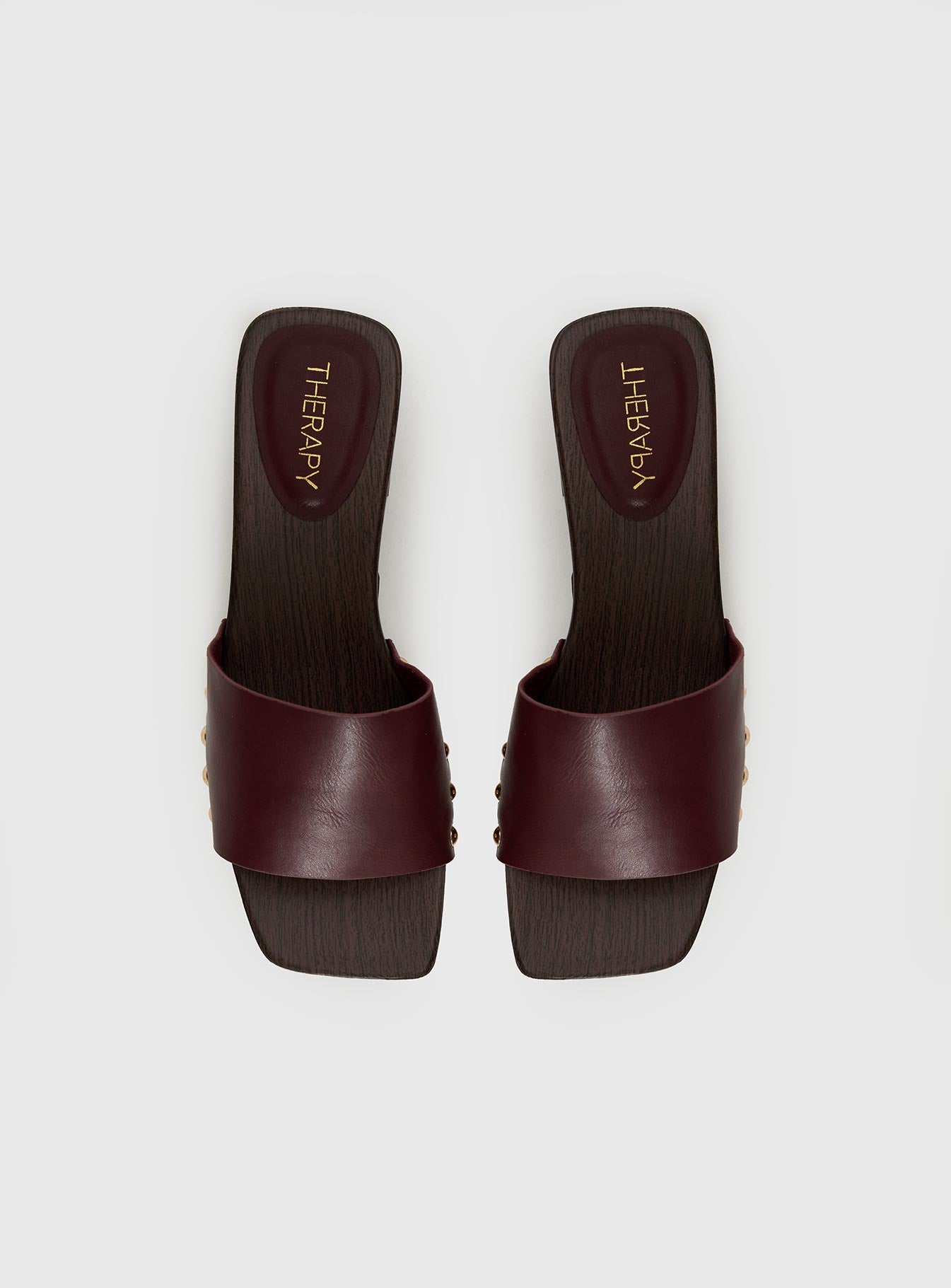 Therapy Zane Stud Detail Sandals Red