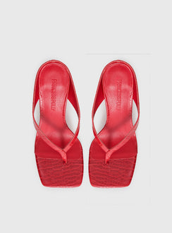 Nylah Wedge Heels Red Croc