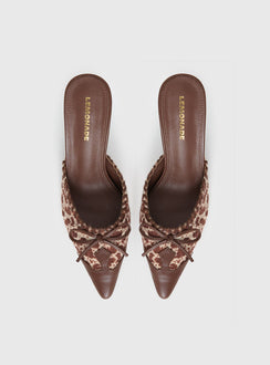 Boardroom Pointed Toe Heels Caramel Cow