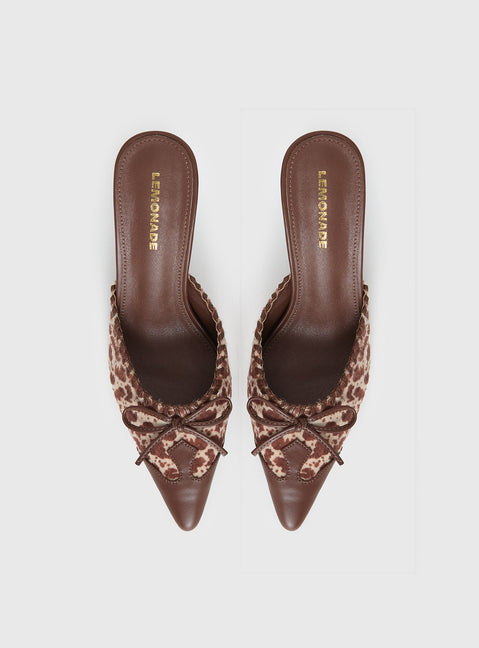 Boardroom Pointed Toe Heels Caramel Cow