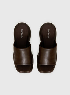 Therapy Flaunt Platform Sandals Brown