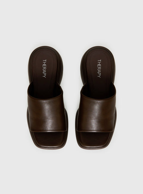Therapy Flaunt Platform Sandals Brown