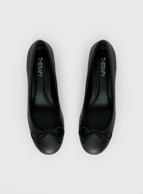 Therapy Diana Heeled Ballet Flats Black