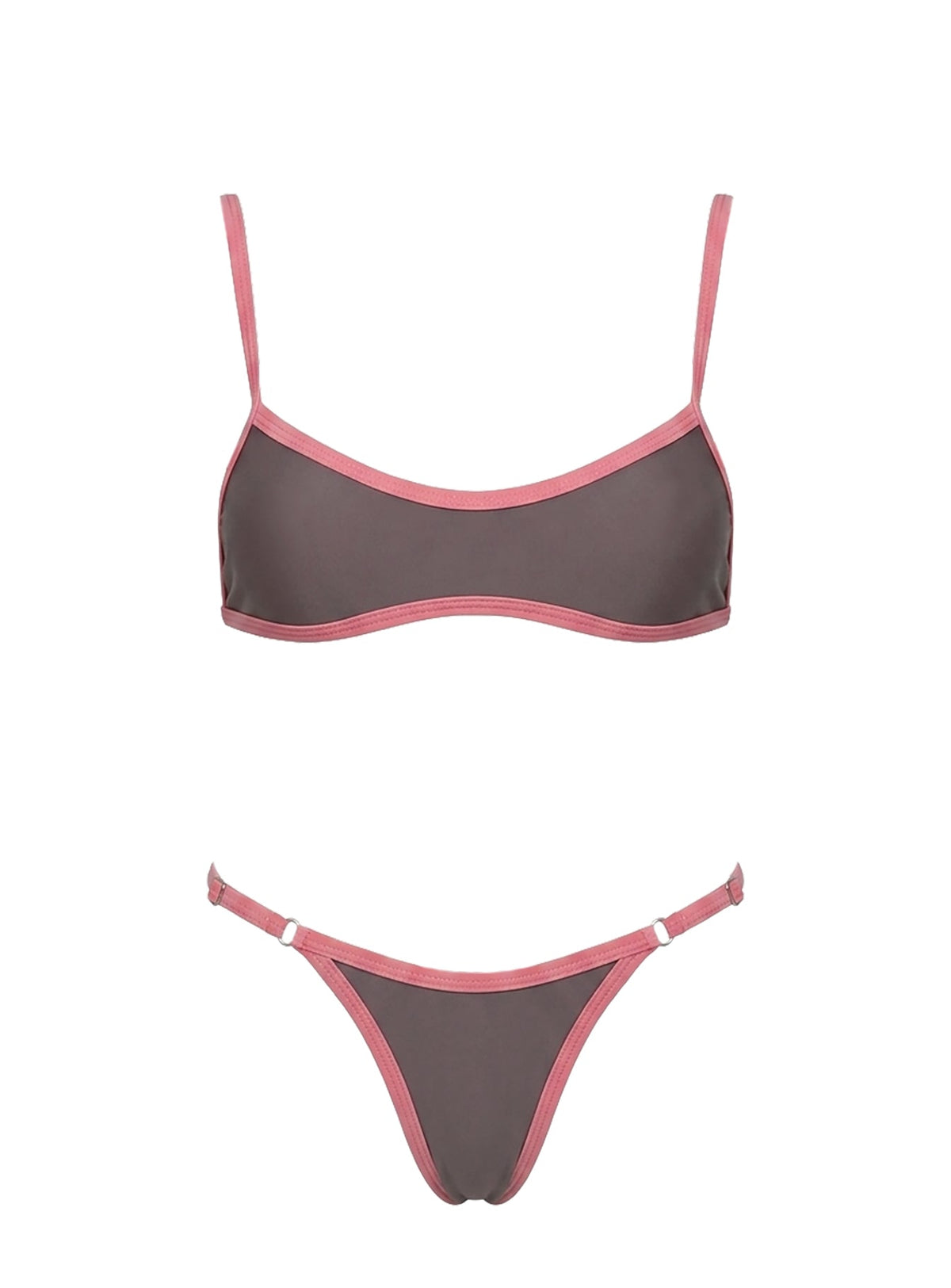 After Sun Contrast Bikini Bottoms Taupe