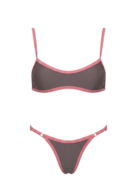 After Sun Contrast Bikini Bottoms Taupe