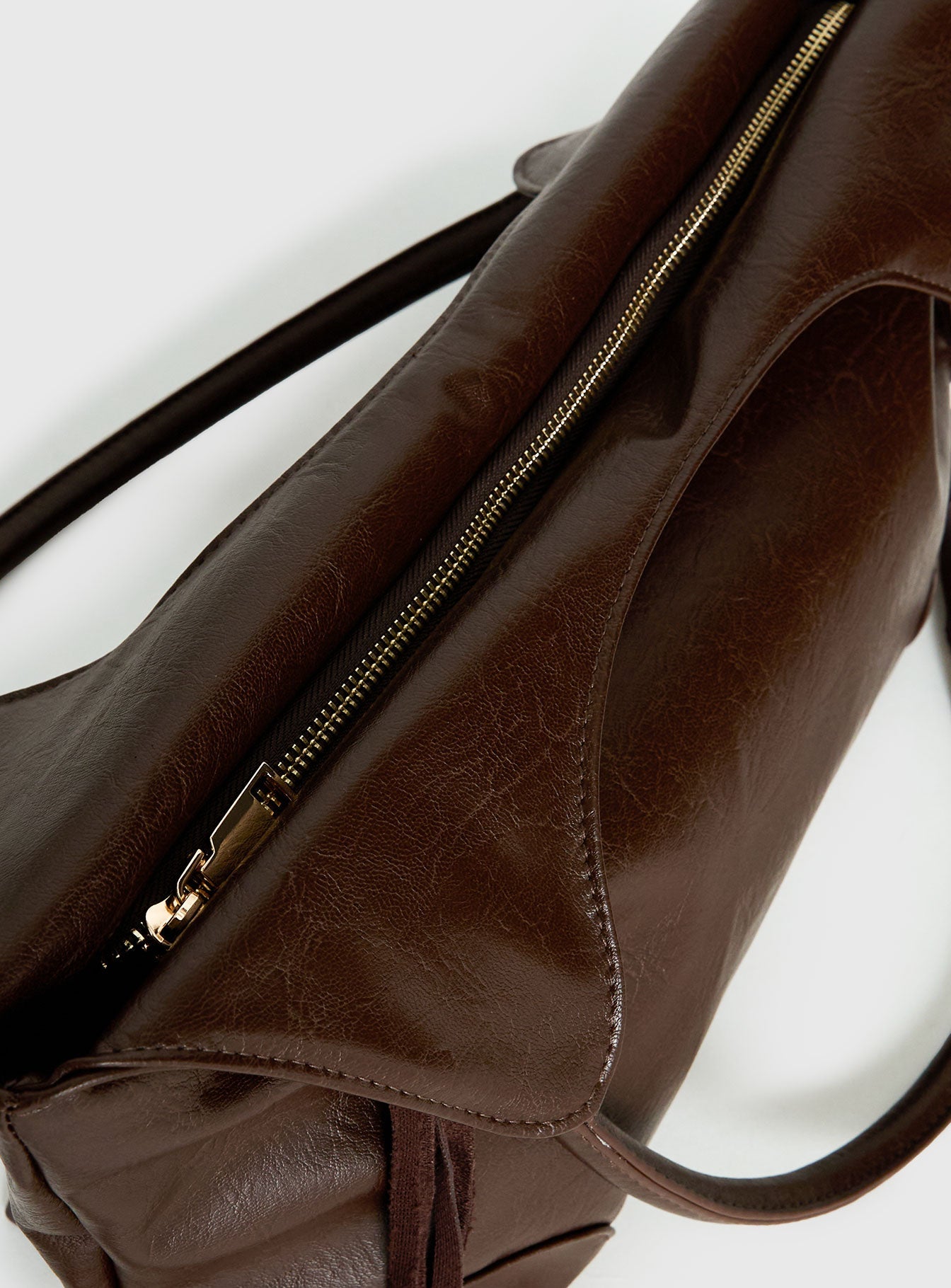 Speed Of Light Faux Leather Tote Bag Brown