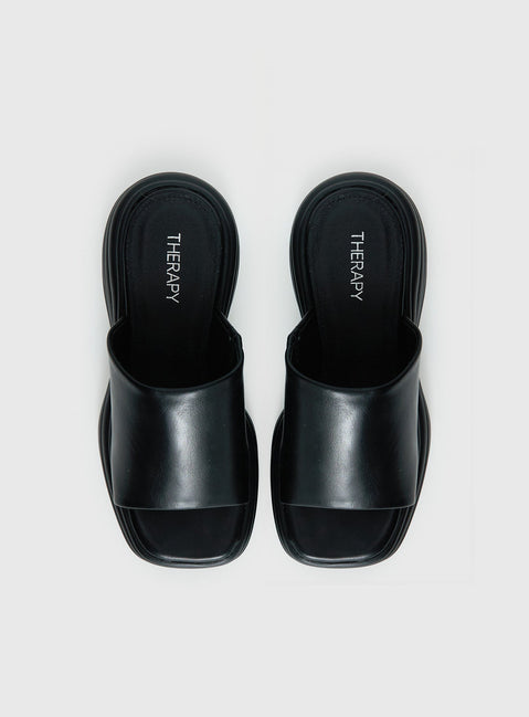 Therapy Flaunt Platform Sandals Black