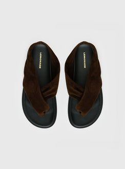 Soryn Wrap Slides Chocolate