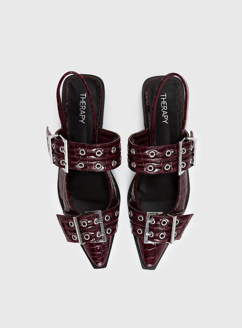 Therapy Matilda Flats Cherry Croc