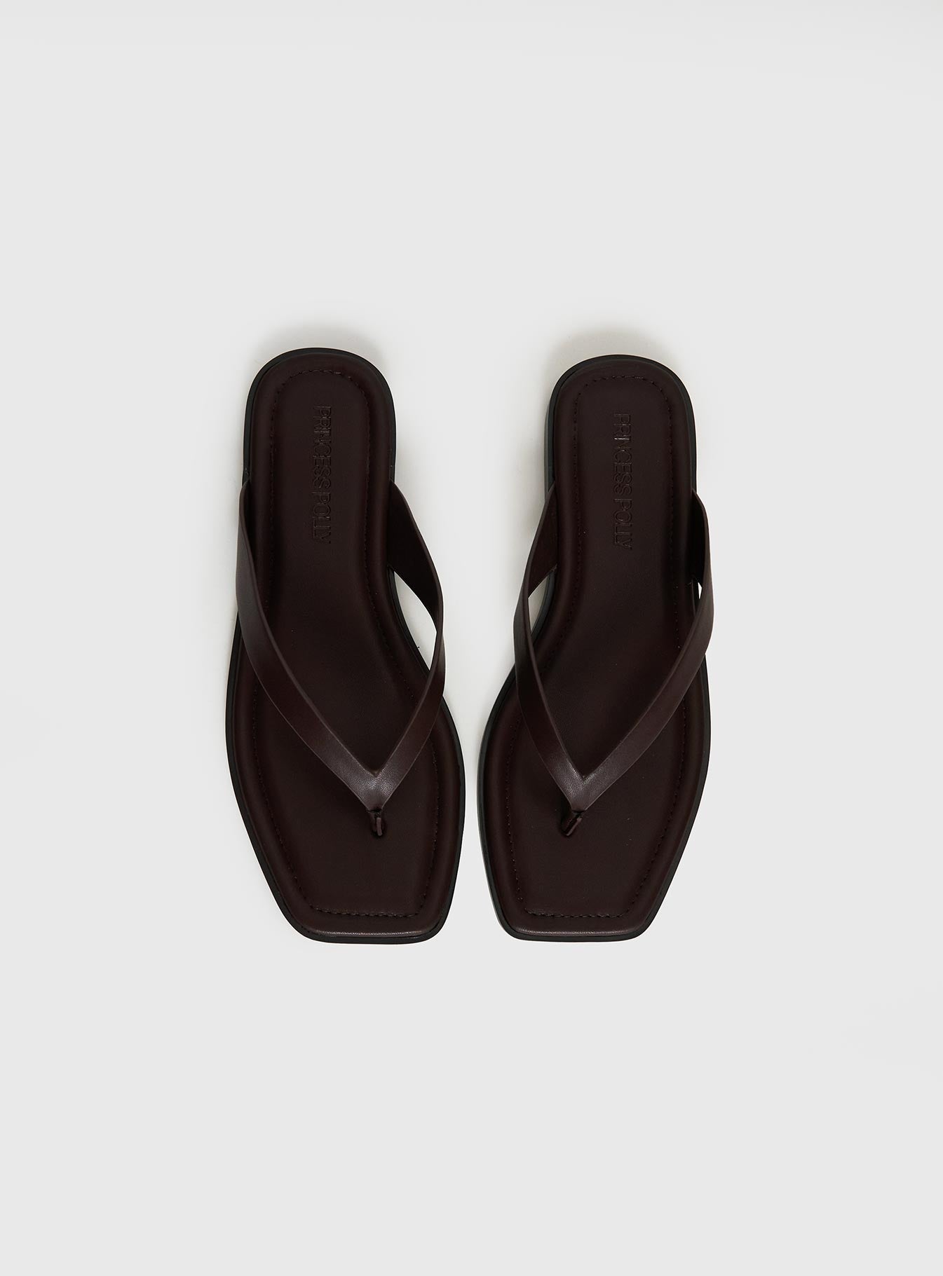 Alara Flat Thong Sandals Brown