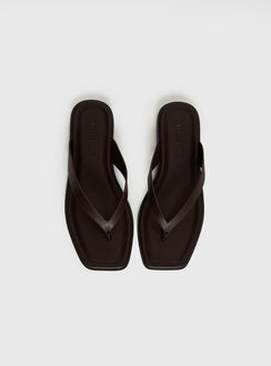 Alara Flat Thong Sandals Brown