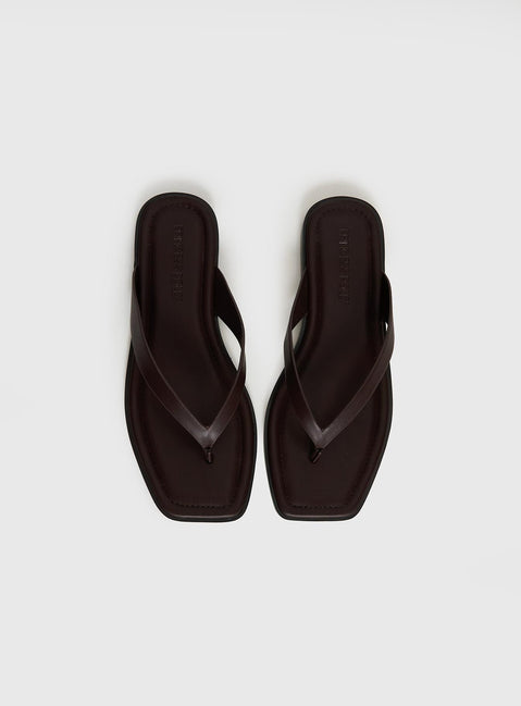 Alara Flat Thong Sandals Brown