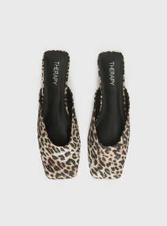 Therapy Gabbi Flats Leopard Satin