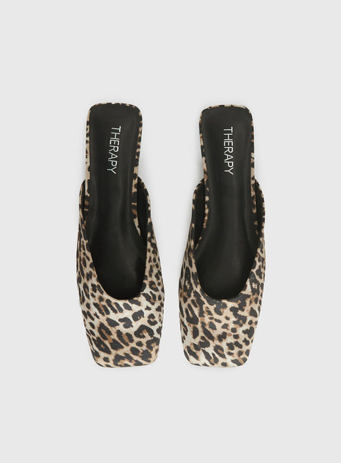 Therapy Gabbi Flats Leopard Satin