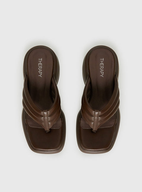 Therapy Flames Platform Sandals Brown