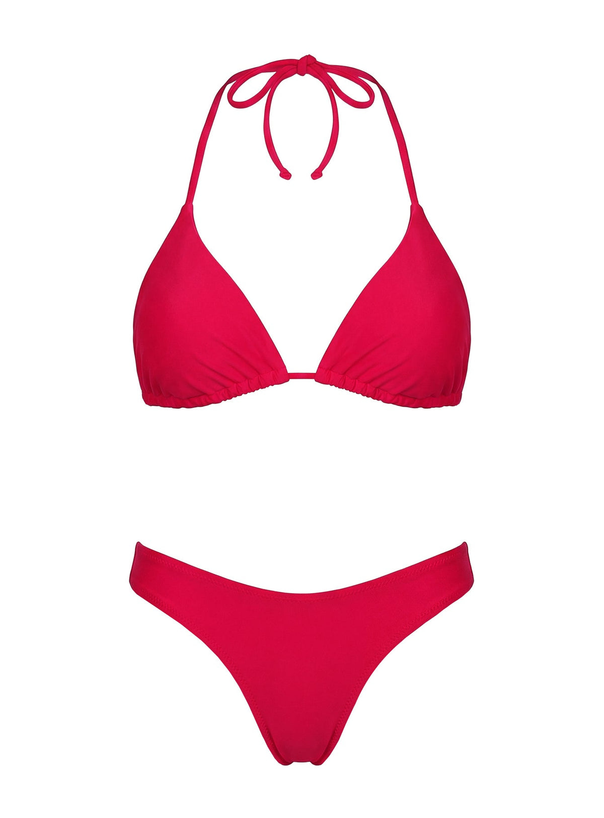 Jenner Triangle Bikini Top Red