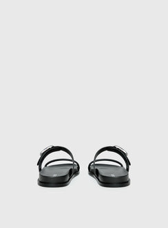 Worth It Buckle Detail Sandals Black