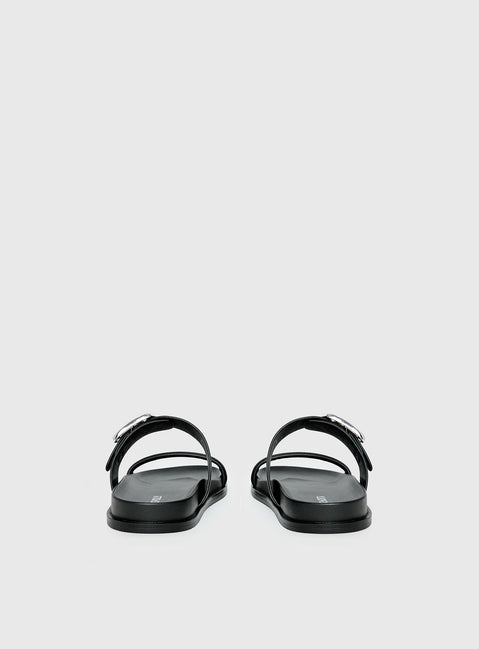 Worth It Buckle Detail Sandals Black