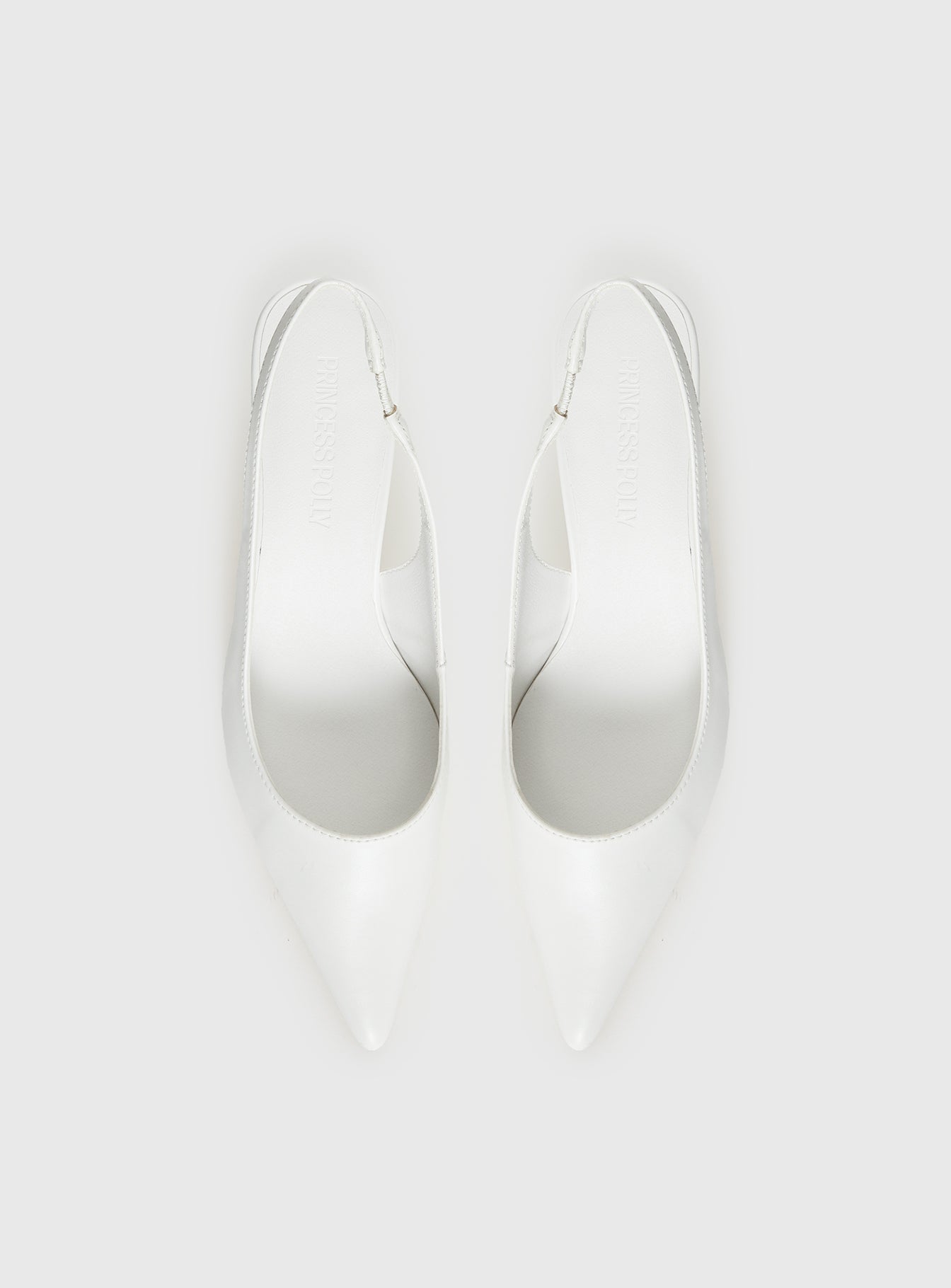 Denalia Pointed Toe Heels White Matte