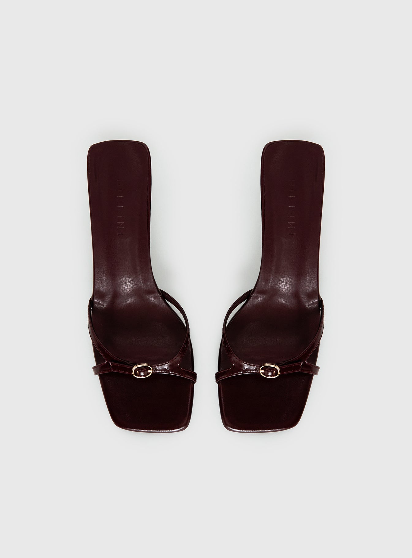 Billini Tesni Buckle Detail Heels Berry Shine