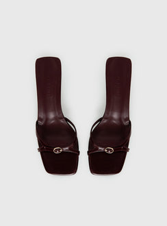 Billini Tesni Buckle Detail Heels Berry Shine